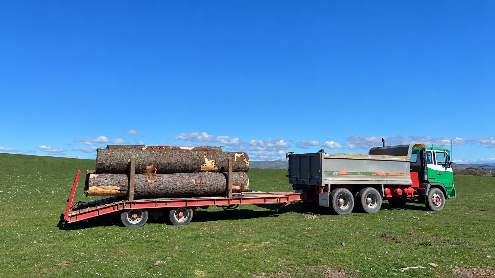 Earthmoving machinery on a rural job